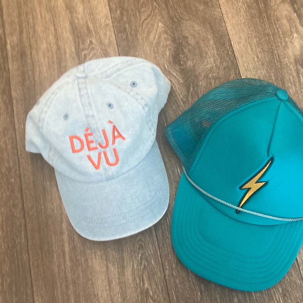 Bundle of Womens hats Aviator Nation Teal Mesh Cap